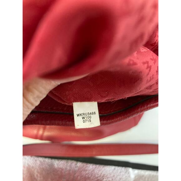 KATE SPADE RED SMALL PEBBLED LEATHER CROSSBODY BAG - Picture 14 of 14